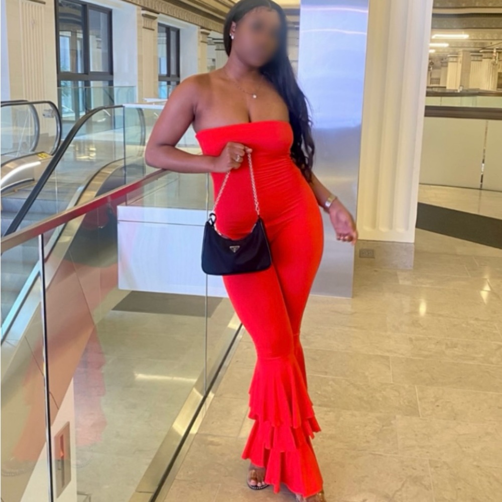Red pant jumpsuit